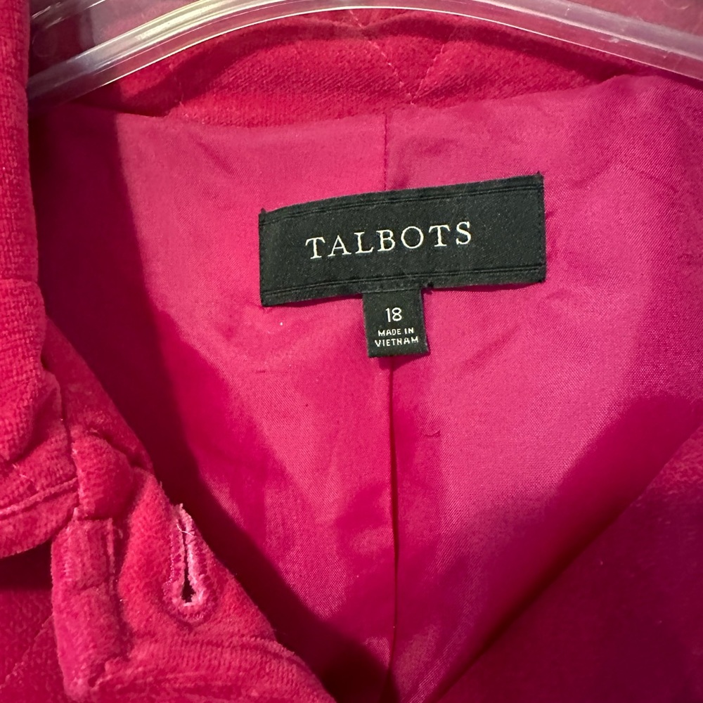 Talbots Quilted Magenta Jacket - Picture 3 of 4